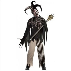 Twisted Jester Costume Halloween Fancy Dress